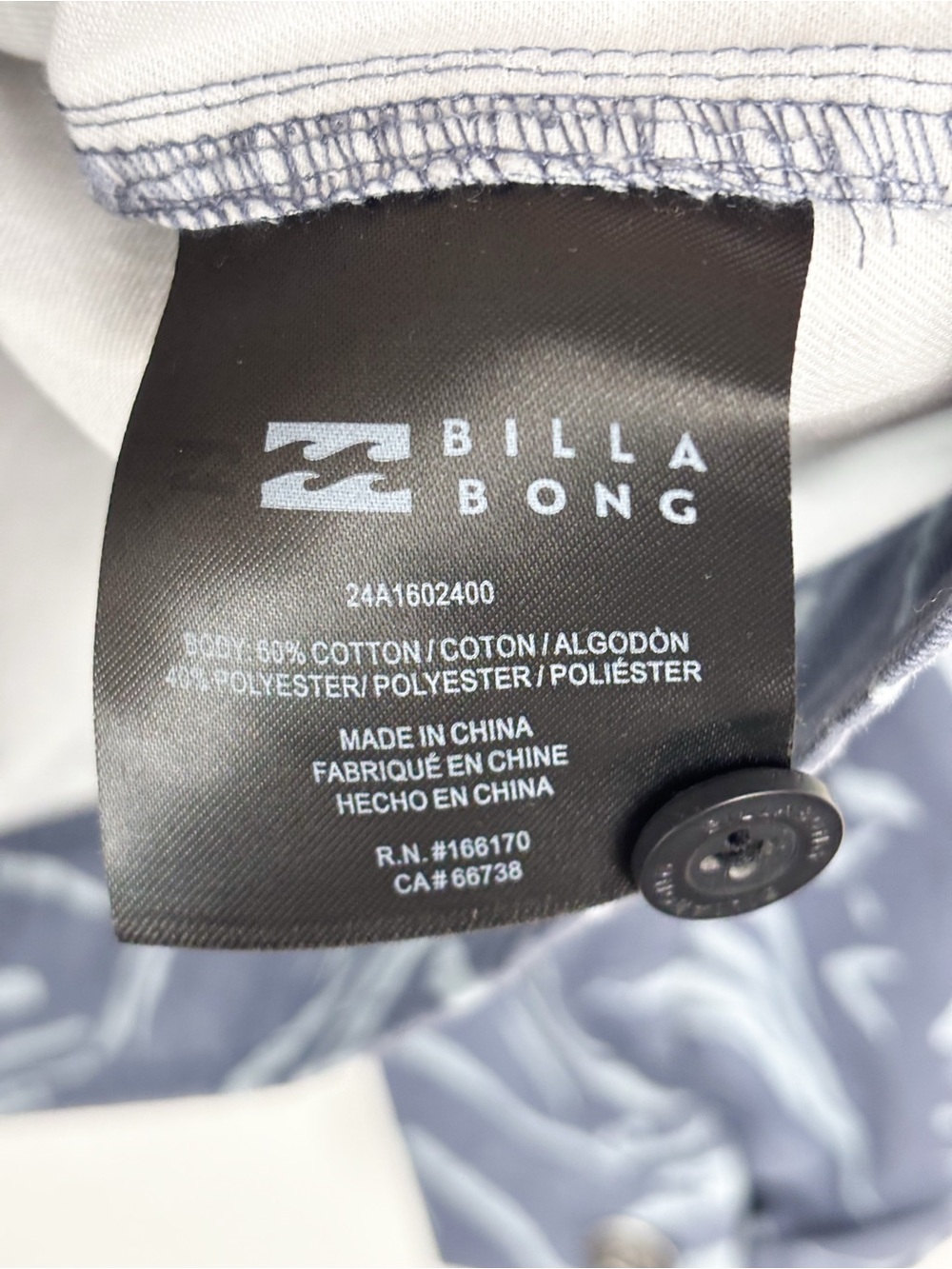 NWT BillaBong Xander Blue Palm Print Lightweight Jacket Sz M - Picture 10 of 11